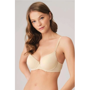 Balenli Destekli Dolgulu Askıları Çıkabilen Günlük Klasik T-Shirt Sütyeni