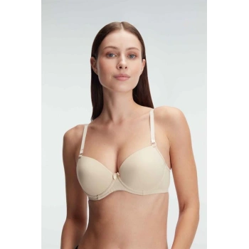 Balenli Desteksiz Dolgusuz Askıları Çıkabilen Günlük Klasik T-Shirt Sütyeni