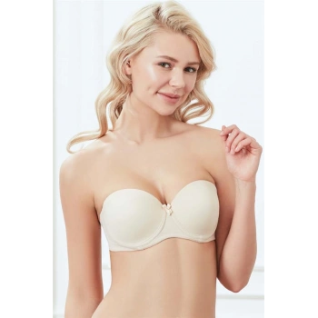 Balenli Desteksiz Dolgusuz Askısız Straplez Günlük Klasik T-Shirt Sütyeni