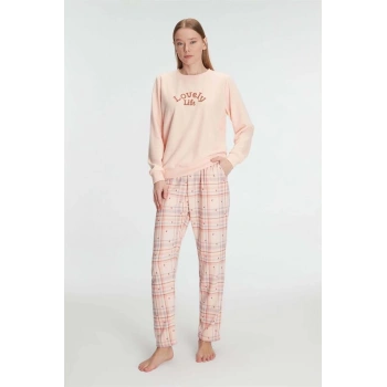 Pamuklu Kışlık Uzun Kol Kadın Pijama Takım