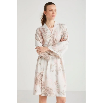 Catherines Çiçek Desen 2li Sabahlık Gecelik Takımı