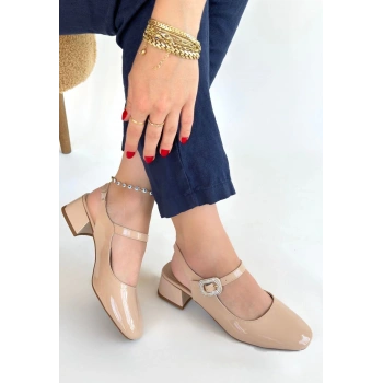 Gowe Nude Rugan Topuklu Ayakkabı