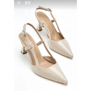 Hoost Bej Rugan Topuklu Ayakkabı