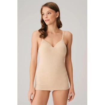 Kadın Modal Pamuklu Lohusa Önden Açılan Süngerli Cuplu Emzirme Atleti (8557)