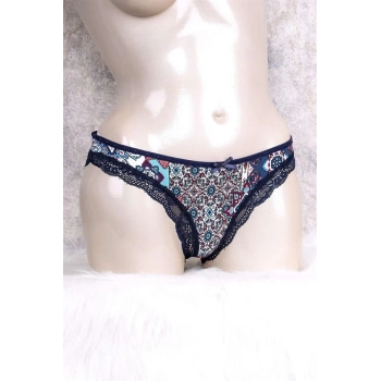 Kadın Viskon Kumaş Desenli Slip (2742)