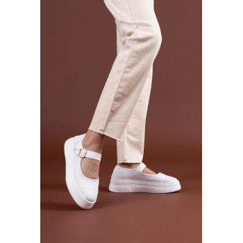 Lunni Beyaz Keten Spor Ayakkabı