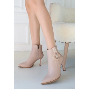 Moose Nude Cilt Topuklu Bot