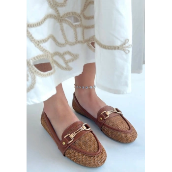 Rain Taba Cilt Babet Ayakkabı