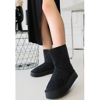 Sophia Siyah Süet Bot