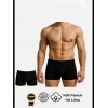 Pamuklu Düz Siyah Renk Erkek Boxer