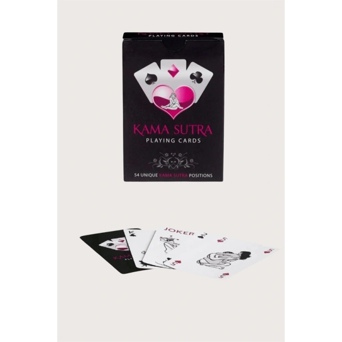 Sexy Görselli Oyun Kartı Kama Sutra Siyah Kırbaç Set