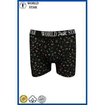 Likralı Pamuklu Renkli Erkek Boxer