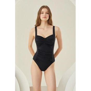 Özel Tasarım Şık Toparlayıcı Büzgülü Mayo