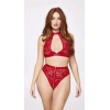 Fermuar Detaylı Kırmızı Sütyen Külot Takım