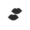 Siyah Dudak Şeklinde Fantezi Göğüs Ucu Kapatıcı