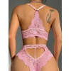 Pembe Dantelli Fantezi Bralet Sütyen Takımı