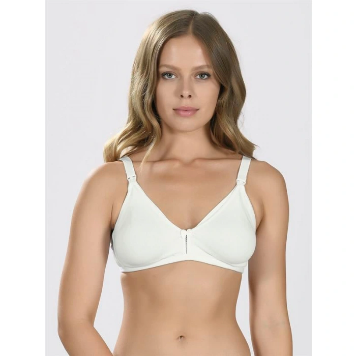 Ekru Dikişsiz Emzirme Sütyeni