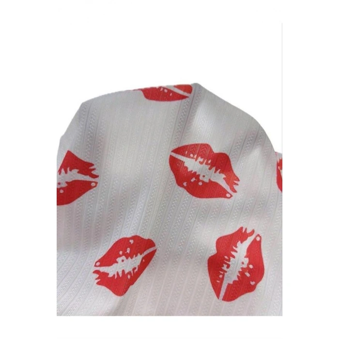 Kiss Öpücük Beyaz Şortlu Takım