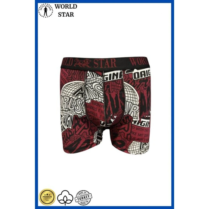 Likralı Pamuklu Renkli Erkek Boxer