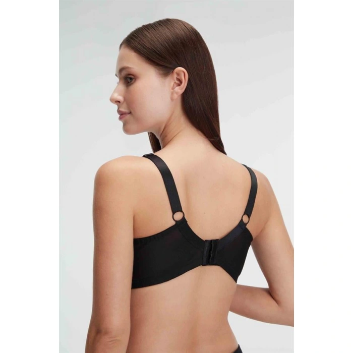 Tüllü Balenli Desteksiz Dolgusuz Yaka Detaylı Toparlayıcı Küçültücü Sütyen