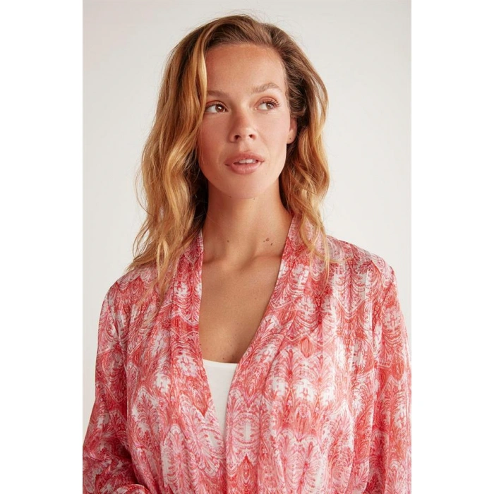 Penye Mood Desenli Sabahlık Takım