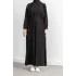LETAFET REGLAN KOL FIRFIR DETAYLI ELBİSE - SİYAH - (Asorti: 46-52)