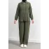 LETAFET RİVET DETAYLI FERMUARLI PANTOLONLU TAKIM - HAKİ - (Asorti: M-XXL)