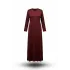 HESNA 8026 (BTT) ELBİSE - BORDO - (Asorti: 7-9)