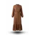 HESNA 9762 ELBİSE - KAHVE - (Asorti: 2-5)