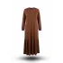 HESNA 8424 ELBİSE - KAHVE - (Asorti: 3-6)