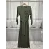 HESNA 8589 ELBİSE - HAKİ - (Asorti: 46-52)