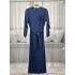 HESNA 8589 ELBİSE - İNDİGO - (Asorti: 46-52)