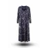 HESNA 8382 ELBİSE - LACİVERT - (Asorti: 4-7)