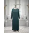 HESNA 8396 ELBİSE - ZÜMRÜT - (Asorti: 46-52)