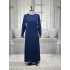 HESNA 8396 ELBİSE - İNDİGO - (Asorti: 46-52)