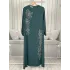 HESNA 8540 ELBİSE - YEŞİL - (Asorti: 46-52)