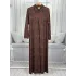 HESNA 8596 ELBİSE - KAHVE - (Asorti: 4-6)