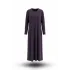 HESNA 8482 NAKIŞLI ELBİSE - MÜRDÜM - (Asorti: 5-7)