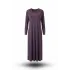 HESNA 8470 NAKIŞLI ELBİSE - MÜRDÜM - (Asorti: 5-7)
