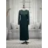 HESNA 8506 BASKILI ELBİSE - YEŞİL - (Asorti: 4-6)
