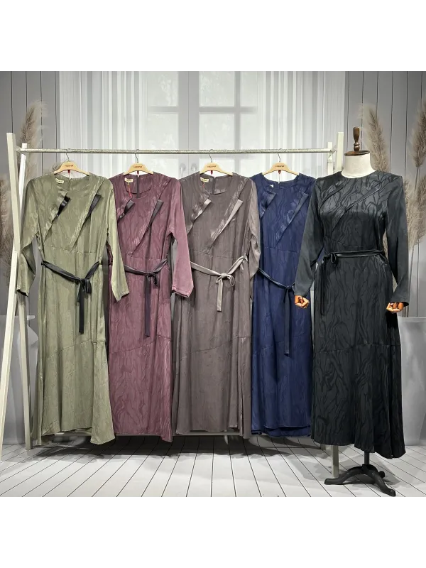 HESNA 8447 ELBİSE - SİYAH - (Asorti: 4-6)