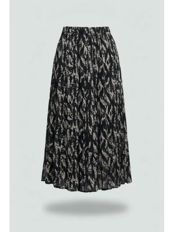 BETÜL ETEK - SİYAH & GRİ - 30138 - (Asorti: 4-6)