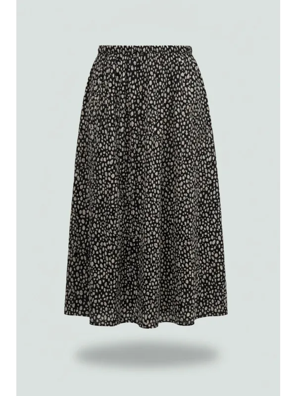 BETÜL ETEK - SİYAH & VİZON - 20902 - (Asorti: 4-6)