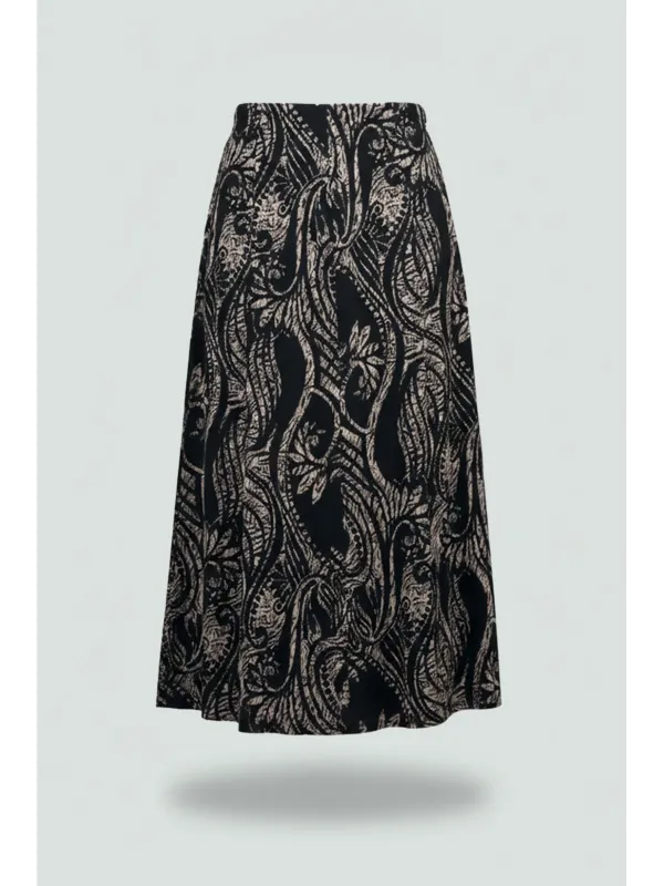 BETÜL ETEK - SİYAH & VİZON - 1931-U - (Asorti: 4-6)