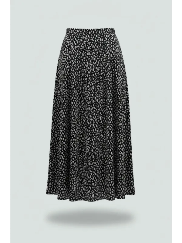 BETÜL ETEK - SİYAH & EKRU - 20902 - (Asorti: 4-6)