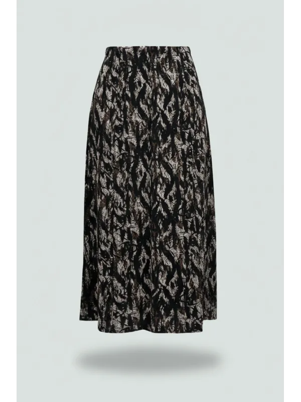 BETÜL ETEK - SİYAH & KAHVE - 30138 - (Asorti: 4-6)