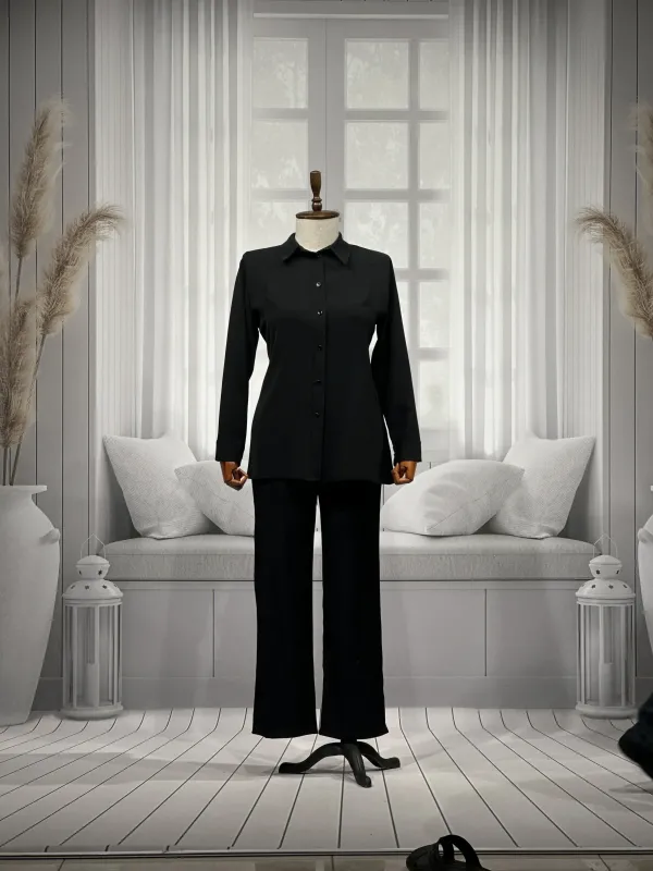 FERİDE GÖMLEK - SİYAH - (Asorti: 46-54)