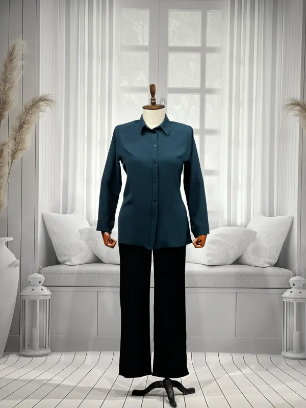 FERİDE GÖMLEK - ZÜMRÜT - (Asorti: 46-54)