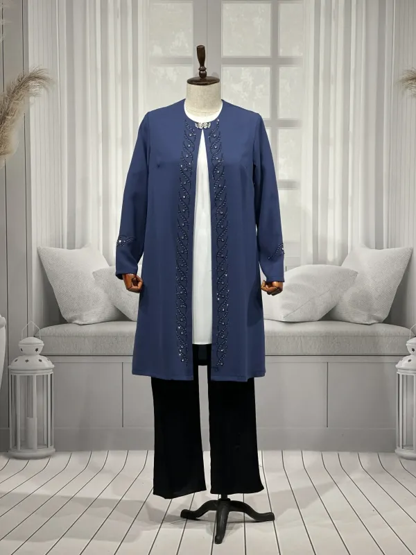 HESNA 3517 TAKIM - İNDİGO - (Asorti: 46-52)