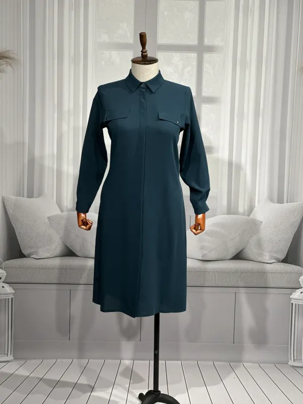 HESNA 5097 TUNİK - ZÜMRÜT - (Asorti: 46-52)